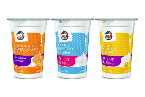 Tirol usa cores para destacar iogurtes - EmbalagemMarca