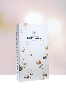 Caixa presenteável da Taittinger: extensão do produto que acondiciona