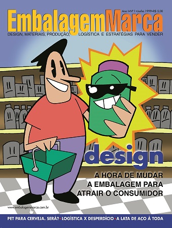 Capa da priomeira edição de EmbalagemMarca, de junho de 1999
