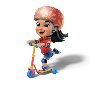Julia: adora andar de patinete e brincar com bonecas, mas o que ela mais gosta é passear no parque com seus pais, levando sempre as Bisnaguinhas para a hora do lanche